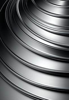 Vertical metal texture, steel silver background AI generated image