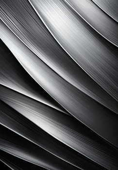 Vertical metal texture, steel silver background AI generated image
