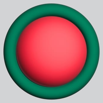 3D Flag of Bangladesh on a avatar circle background.