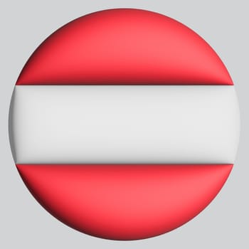 3D Flag of Austria on a avatar circle background.