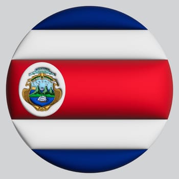3D Flag of Costa Rica on a avatar circle background.