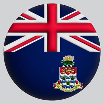 3D Flag of Cayman Islands on a avatar circle background.