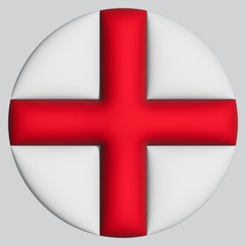 3D Flag of England on a avatar circle background.