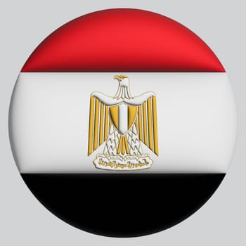 3D Flag of Egypt on a avatar circle background.