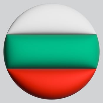 3D Flag of Bulgaria on a avatar circle background.