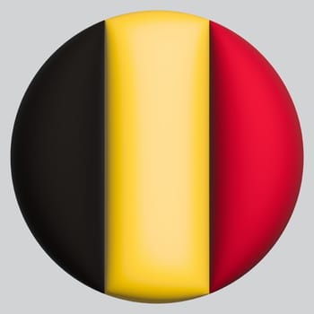 3D Flag of Belgium on a avatar circle background.
