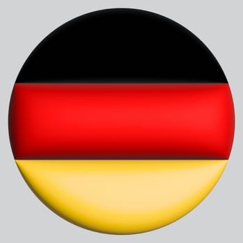 3D Flag of Germany on a avatar circle background.