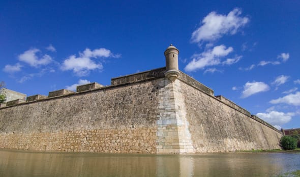 Santa Maria Bastion green corridor, Badajoz, Extremadura, Spain. Winter season