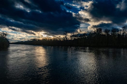 The river Isar in Munich, capital of Bavaria in Germany