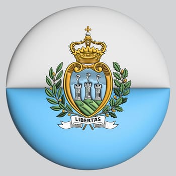 3D Flag of San Marino on a avatar circle background.