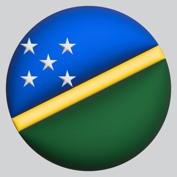 3D Flag of Solomon Islands on a avatar circle background.