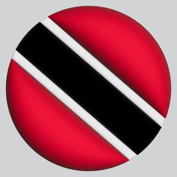 3D Flag of Trinidad and Tobago on a avatar circle background.