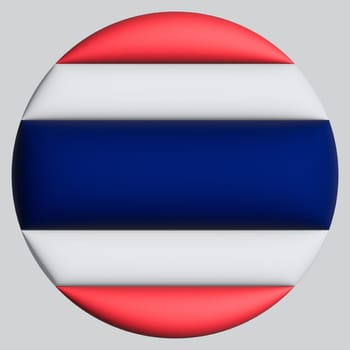3D Flag of Thailand on a avatar circle background.