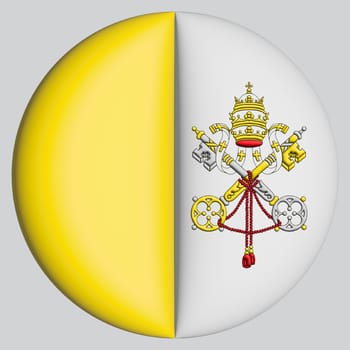 3D Flag of Vatican City on a avatar circle background.