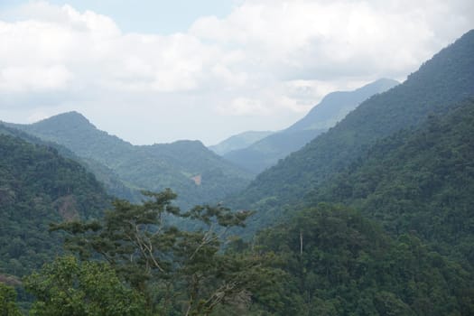 Picturesque view onto the Mountains of the Sierra Nevada de Santa Marta, Lost City Trek, Ciudad Perdida, Colombia 2020