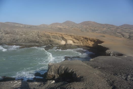 Cliffs from a view point in Cabo de la Vela, La Guajira, Colombia 2020