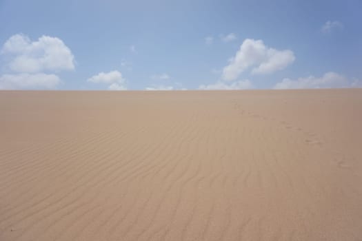 Famous sand dunes close to Punta Gallinas, las Dunas del Taroa, La Guajira, Colombia 2020