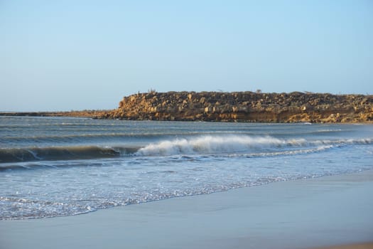 Cliffs next to the beach Playa Punta Agujas close to Punta Gallinas, La Guajira, Colombia 2020