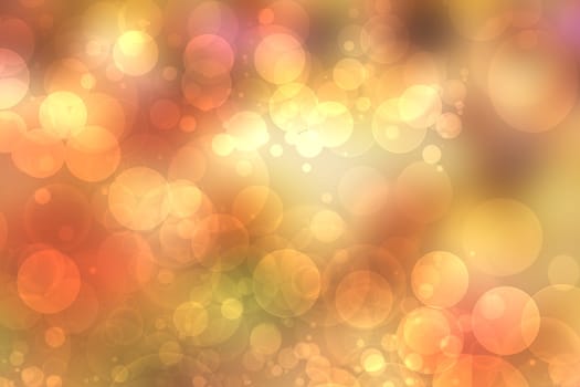 A festive abstract delicate golden gradient yellow orange background texture with glitter defocused sparkle bokeh circles and stars. Card concept for Happy New Year, party invitation, valentine or other holidays.