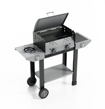 Barbecue isolated on white background. 3D illustration.