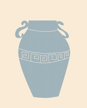 antique element of decor ancient greece amphora. Vector illustration with structure marble, suitable for decorative element posters, flyers of art exibition.