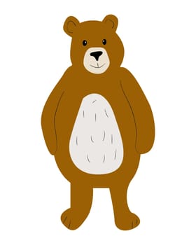 vector illustration of a bear teddy on a white background. suitable for postcards, childrens textiles, wallpaper.
