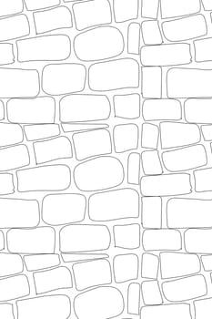 drawing of stone or brickwork on a white background. sketch seamless pattern suitable for wallpaper, backdrop and textile