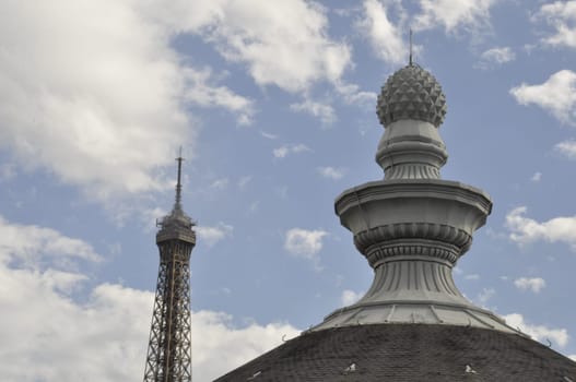 Monument of Paris, the Eiffel Tower see from Musé Guimet