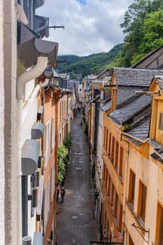 Cochem, Germany - 02 August, 2023: Cochem old town street in Moselle valley, Germany