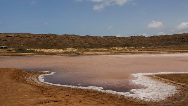 Salt deposits on the island of Sal in Cape Verde