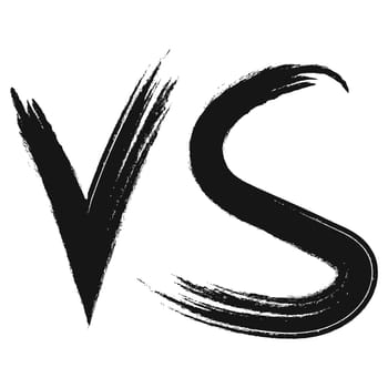 Icon competition battle versus letters vs symbol fight v s