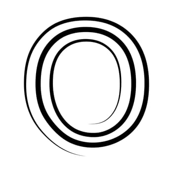 O logo studio letter, o spiral icon logotype technology font