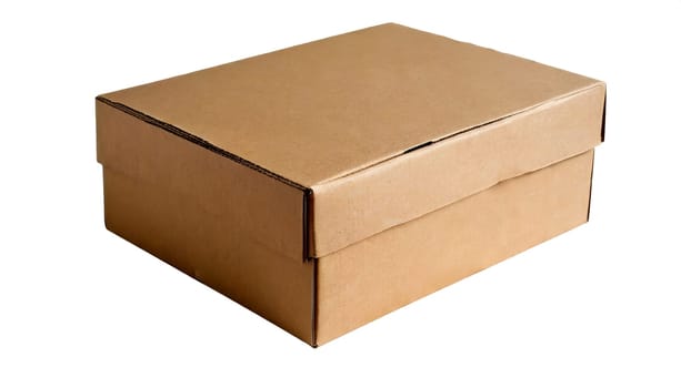 Cardboard box isolated on white background. AI generated
