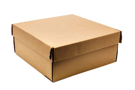 Cardboard box isolated on white background. AI generated
