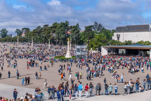 Fatima, Portugal - April 30, 2023: Church ceremonies related to the apparitions of Our Lady of Fatima, Portugal