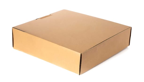 Cardboard box isolated on white background. AI generated