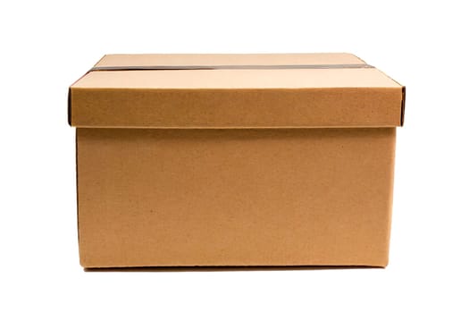 Cardboard box isolated on white background. AI generated