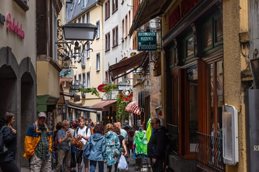 Cochem, Germany - 02 August, 2023: Cochem old town street in Moselle valley, Germany