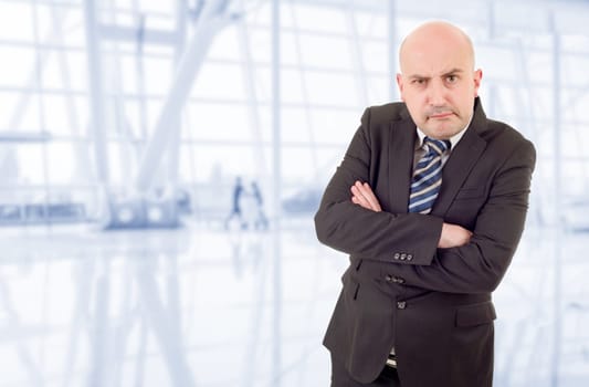mad businessman portrait at the office
