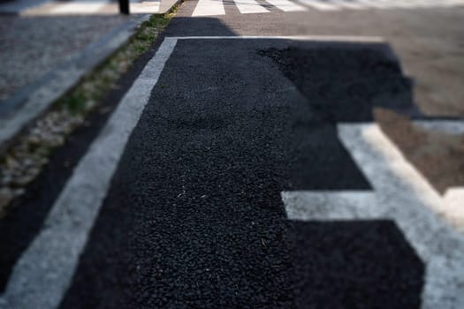 Place to cross the road, stock photo