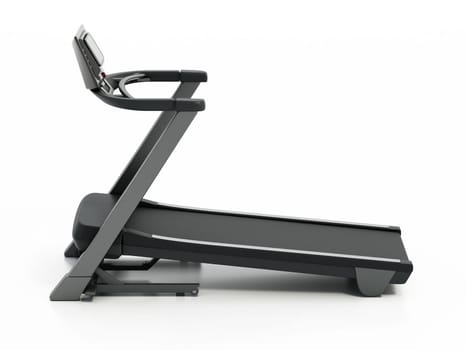 Treadmill isolated on white background. 3D illustration.