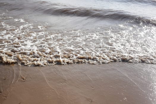 Surf, Foaming water on a beach, Lake, Sea, Lower Saxony, Germany