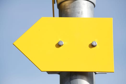 Yellow signpost for hiking trails, Upper Bavaria, Bavaria, Germany