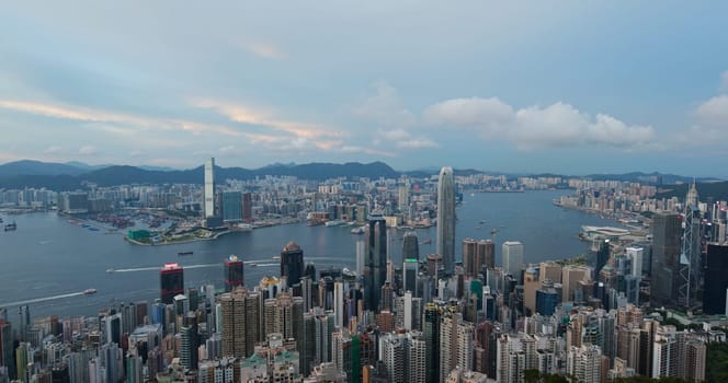 Victoria Peak, Hong Kong 19 July 2020: Hong Kong city