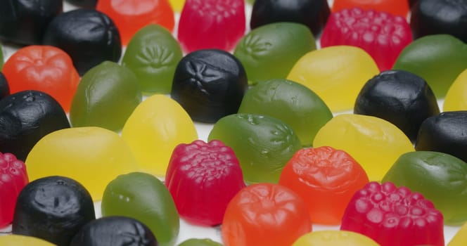 Fruit jelly gummy candies assortment