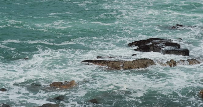 Sea Beach with rock stone