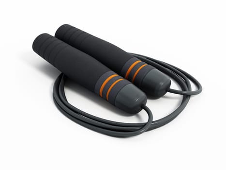 Professional jump rope isolated on white background. 3D illustration.