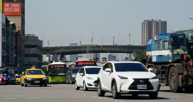 Taipei, Taiwan 01 March 2022: Zhonghua road in Taipei city