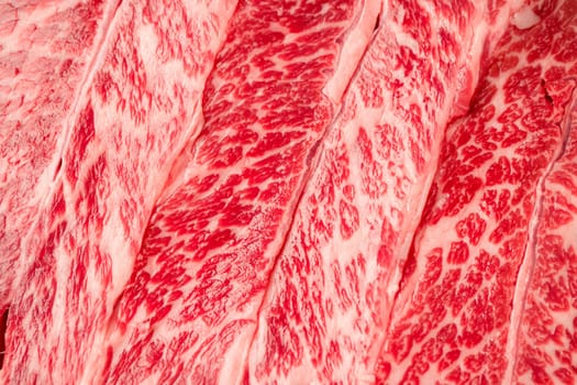 Close up of the steak beef texture