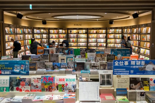 Taipei, Taiwan 26 October 2023: Eslite book store in Taipei city